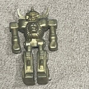 VINTAGE 80'S GREEK ROBOT DALTANIAS LUCKY CUP 1.75" MINI PVC FIGURE Gold
